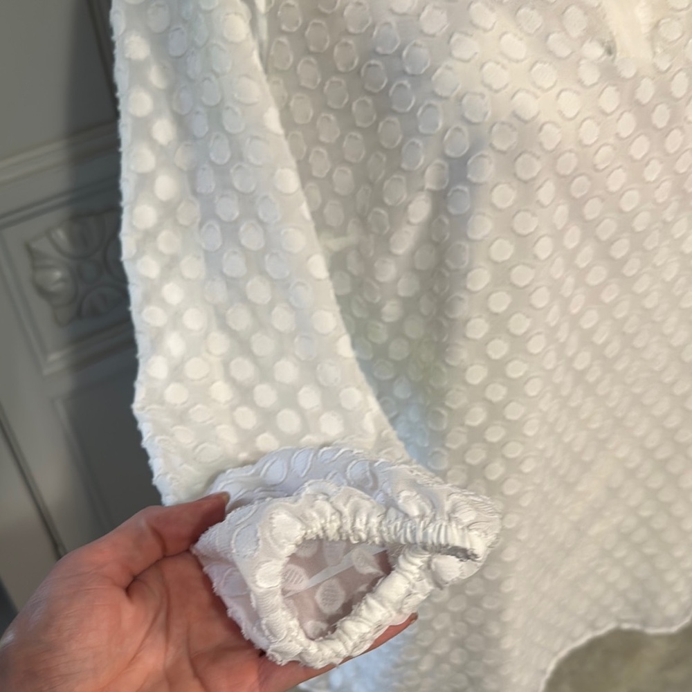 41 Hawthorn White Textured Women's Top Size Medium - Picture 4 of 14